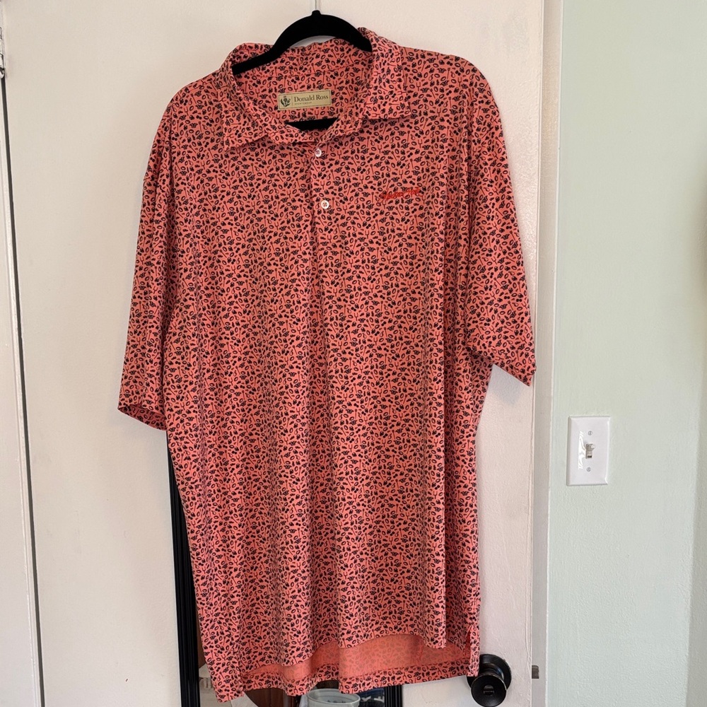 Donald Ross Men's Pink Pattern Polo